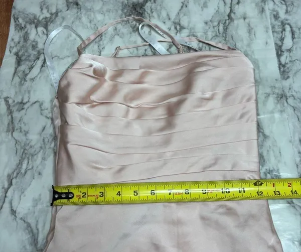 Azazie reese stretch dress english rose midi length size A0 NWT Evening Wedding - Image 4