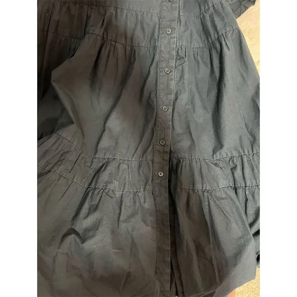 Abercrombie & Fitch Women's Black Tiered Midi Dress Size S Casual - Image 9