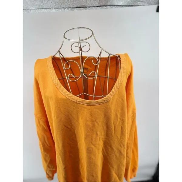 Aerie yellow orange women’s sweatshirt size medium 100% cotton - Image 4