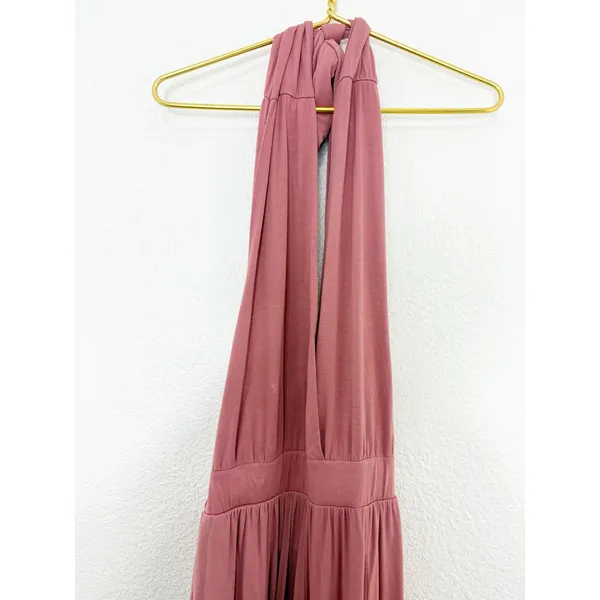 Free People Beach Dani Convertible Jumpsuit Size Medium Pink Maeve Wide Leg Boho - Image 5
