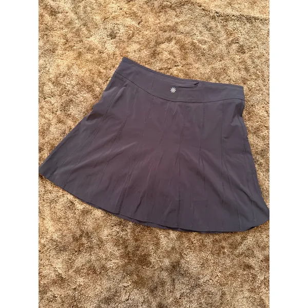 Athleta Wear About Pleated Active Skort Gray Tennis Golf Skirt Athleisure EUC - Image 4