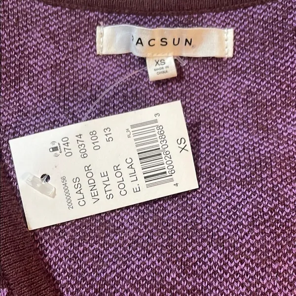 Pacsun Purple Houndstooth Women's‎ Top - Image 2