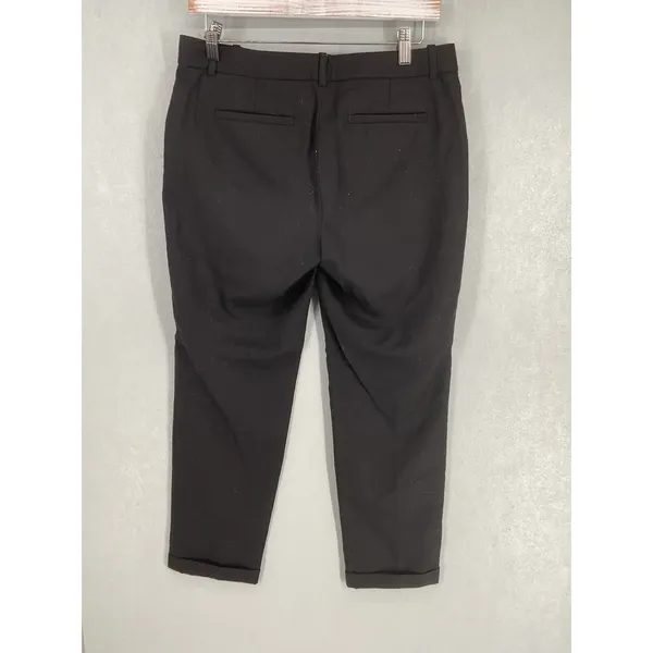 J. Crew Cafe Capri Pants Black Wool Blend Cropped Trousers Womens Size 4 - Image 3