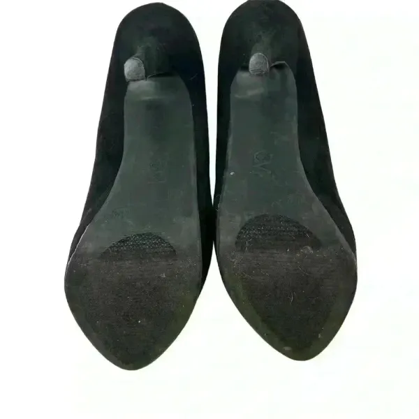 C&M‎ Women's Black Suede Platform Stiletto Heels Size 8.5 Formal - Image 3