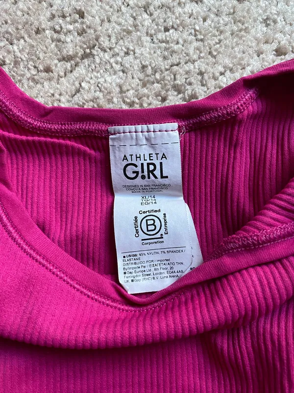 Athleta Pink Ribbed Tank Top - Image 3