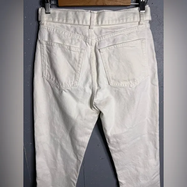 Reformation Cynthia Belted High Rise Straight Jeans Size 26 - Image 6