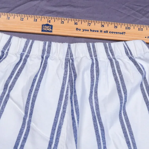 John Galt Striped Trouser‎ Pants Women One Size Blue White Elastic Waist Coastal - Image 7