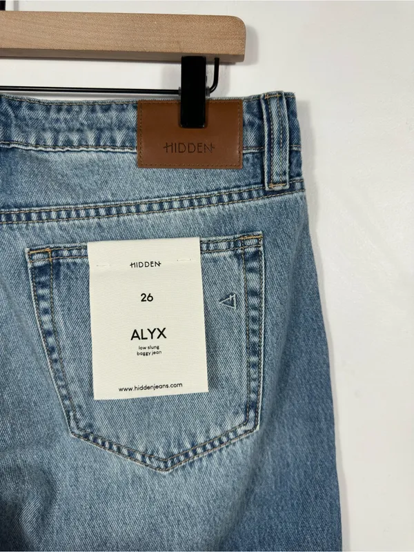 Hidden Jeans Cargo Wide Leg Jeans 26 NWT Low Rise Utility Zip‎ Pocket Denim - Image 8