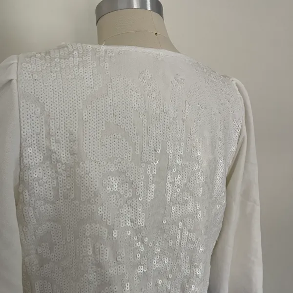 Anthropologie NWT  Sequin Tie Front Top - Image 6