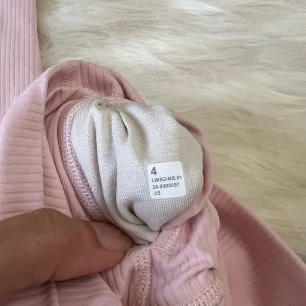 Lululemon Doubled Align Ribbed High Rise Leggings Flush Pink 25” Inseam Size 4 - Image 3