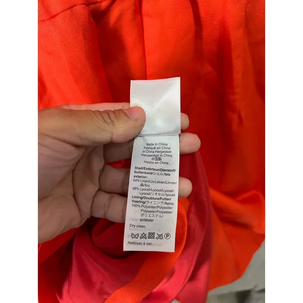 J.Crew Structured Linen Blend Sheath Dress Orange Minimalist Quiet Luxury 10 New - Image 7