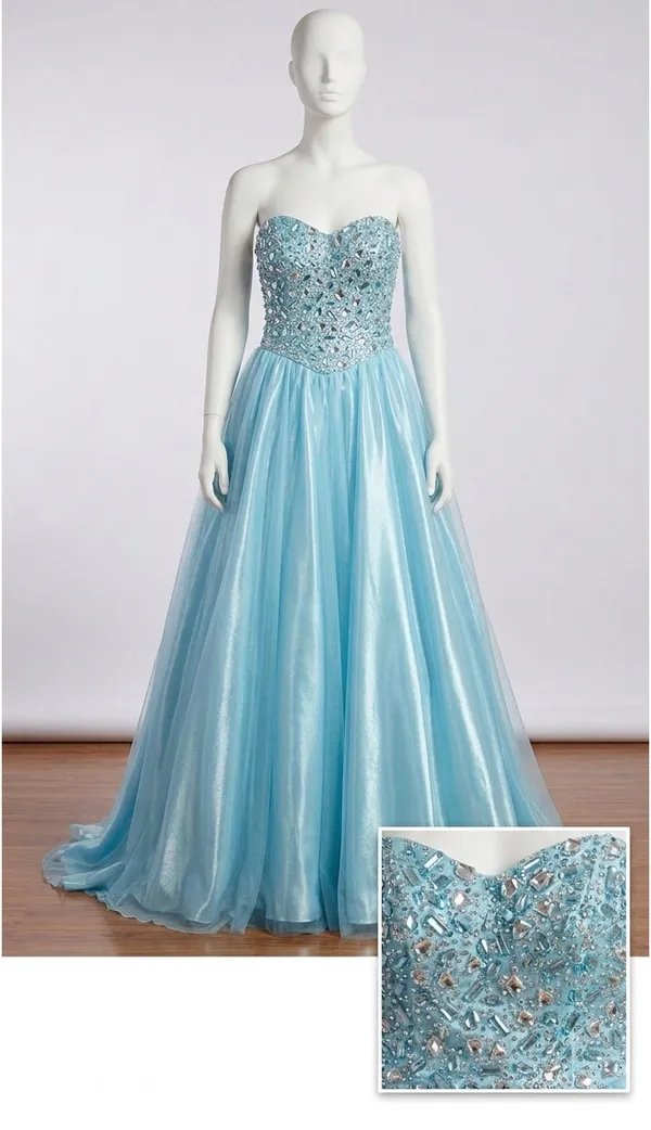 B Darlin Blue Ball Gown - Image 2