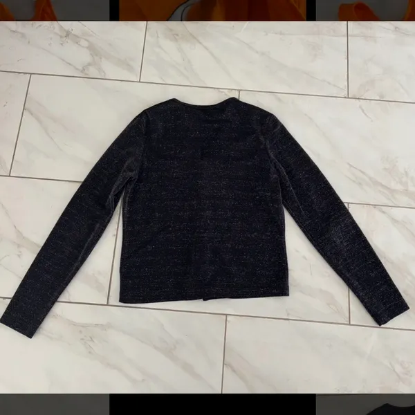 Vintage Sparkly Cardigan Black Size L - Image 4
