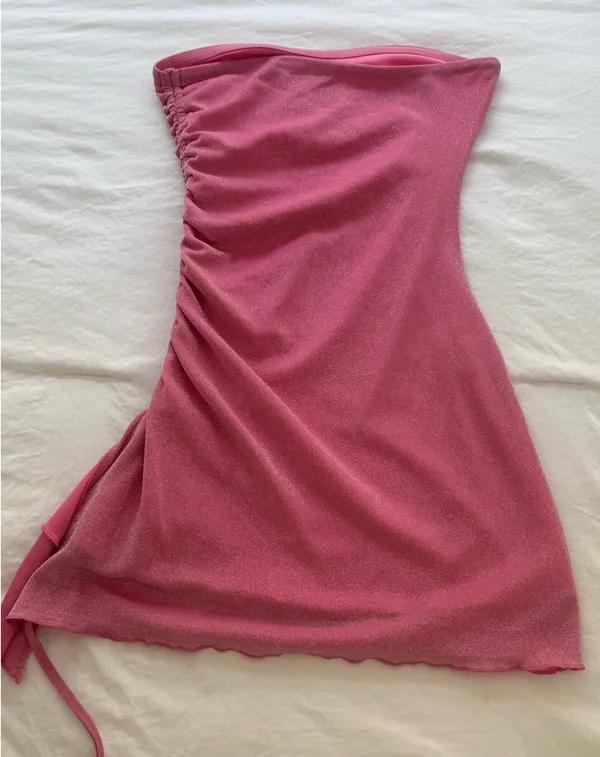 Princess polly pink sparkly mini dress - Image 3
