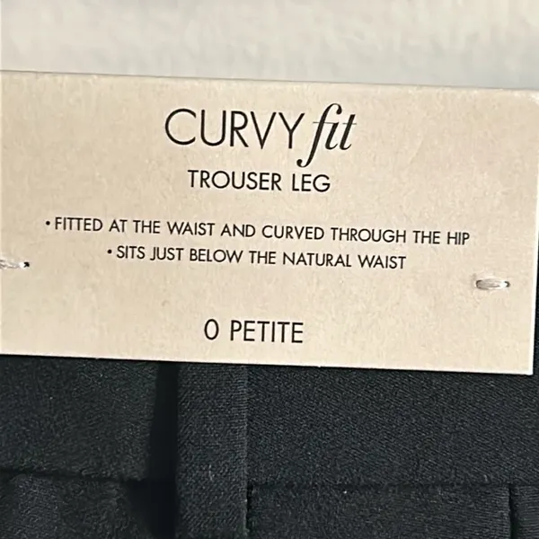 Ann Taylor Women’s Petite Black Curvy Fit Trouser Leg Dress Career Pants - Image 5