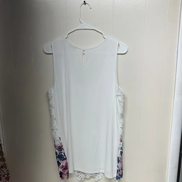 Ricki's Pink and White Lace Floral Tank Top - Image 4