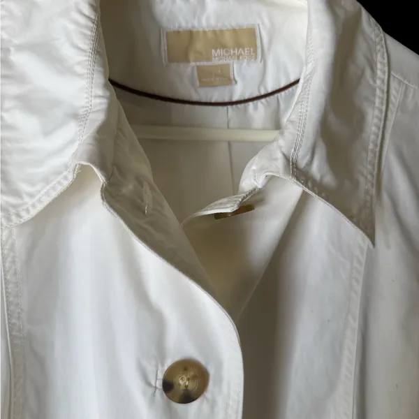 Michael Kors large Elegant White Women's Coat tain coat - Image 2