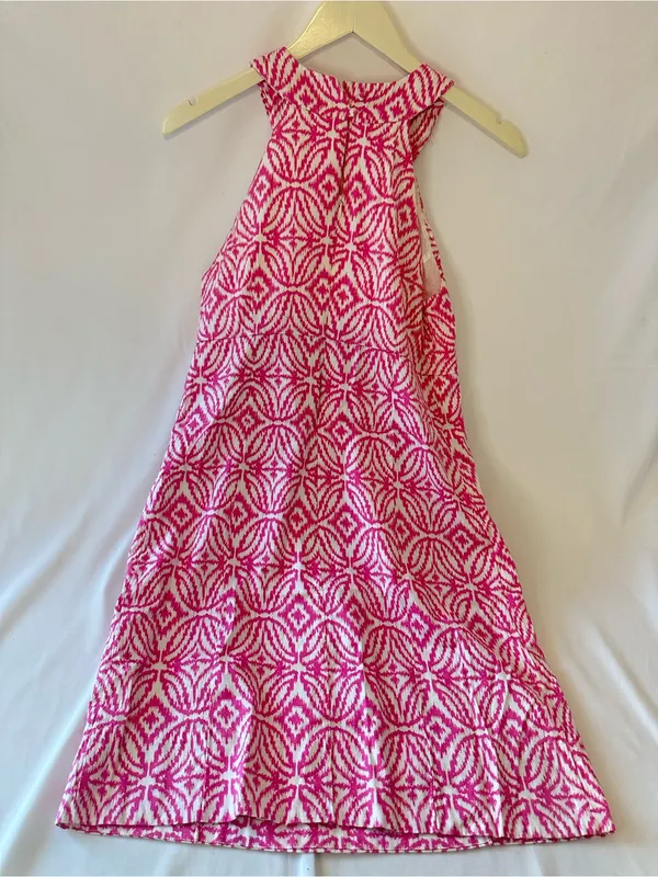 INC International Concepts Pink and White Geometric Sleeveless Dress - Image 2