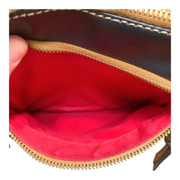 Dooney & Bourke Triple Zip Crossbody Navy Blue Smooth Leather Handbag - Image 9