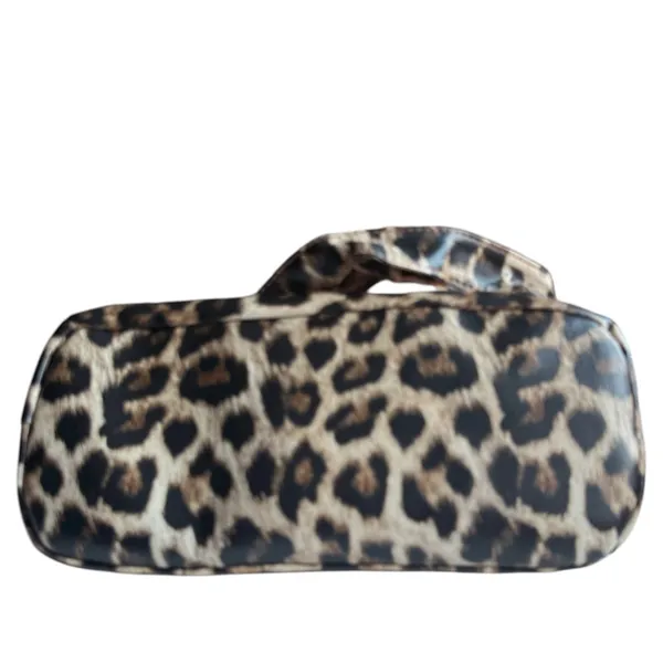 Leopard Print Backpack with Additional‎ Strap Black - Image 5