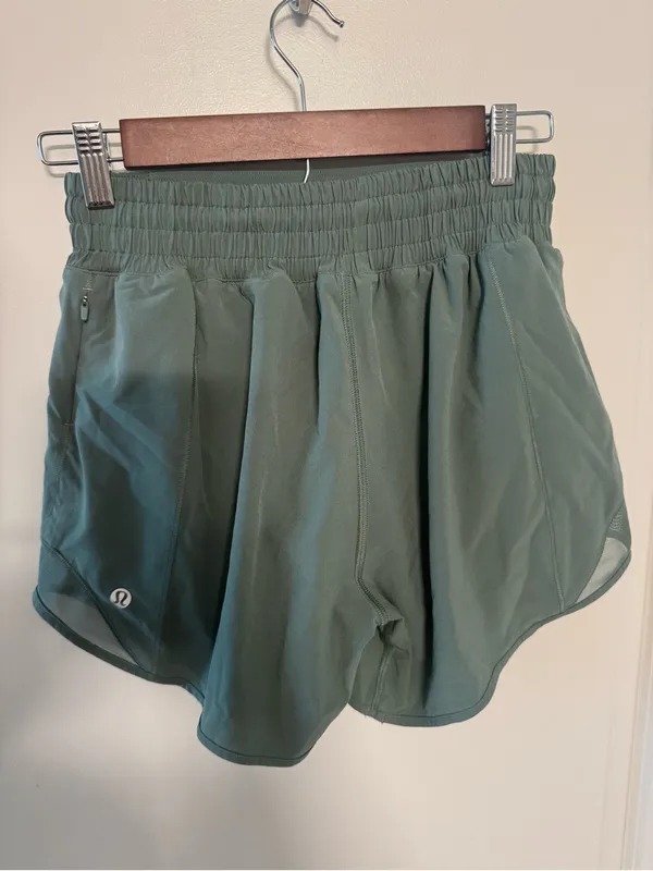 lululemon Hotty Hot High-Rise Lined Short 4" Eucalyptus - Image 8