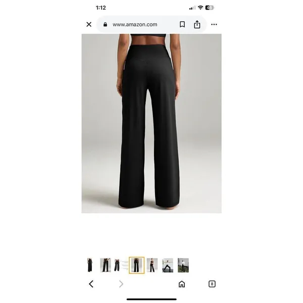 ESOFT Wide Leg Pants High-Waisted Yoga Work Dress Pants Pockets M NWOT - Image 2