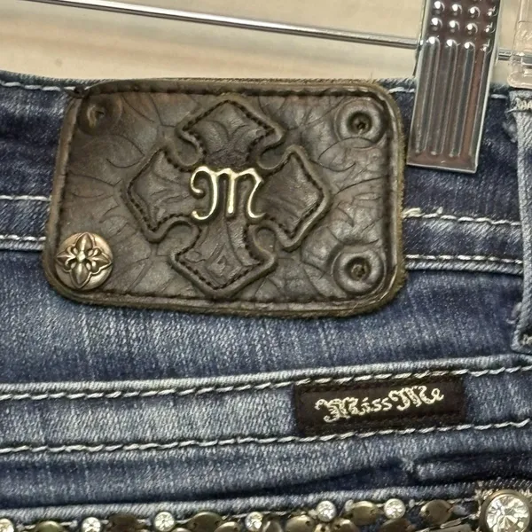 Miss Me Jeans JP5489B2 Boot Cut Distressed Size 29 Color DK131 Y2K Embroidered - Image 6