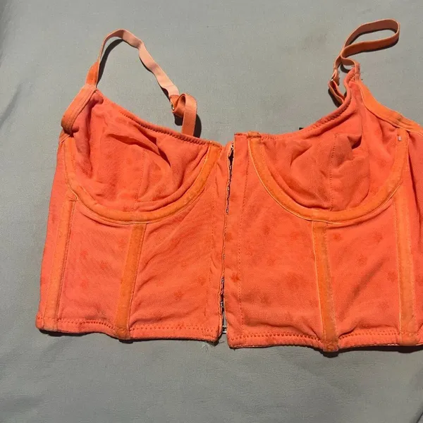 Urban Outfitters Out from‎ Under orange corset crop top small - Image 2