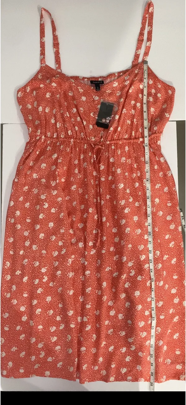 Torrid Coral Floral Babydoll Tank Midi Dress Summer Plus Size 2X - Image 4