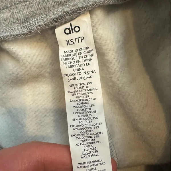 Alo Yoga High-Waist Easy Sweat Short Athletic Heather Grey XS NWT - Image 5