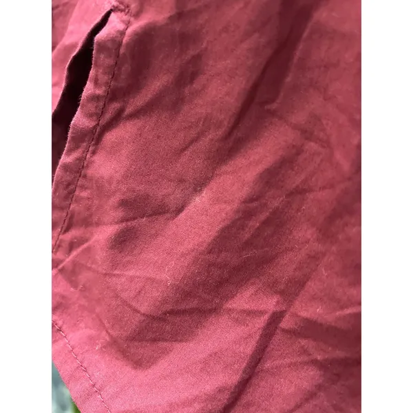 Maeve Anthropologie Burgundy Embroidered Button Down Shirt Size 2 - Image 13