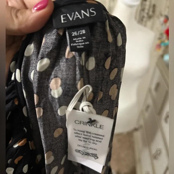 Evan’s polka dots blouse‎ Black Size 26 - Image 3