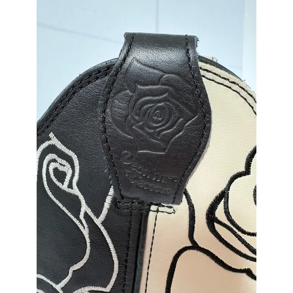 Olivia Bennett Twisted X Women Black Cream Rose Floral Western Boots WSO0026 8 B - Image 7