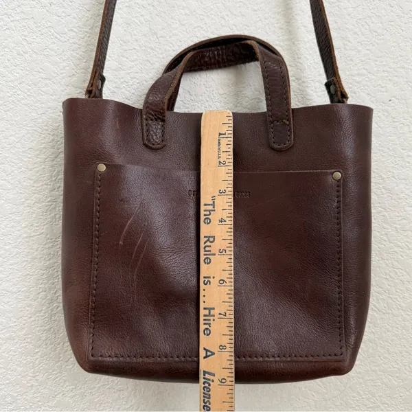 PLG PORTLAND Leather Goods “Almost Perfect” Mini Crossbody Tote Bag - Image 6