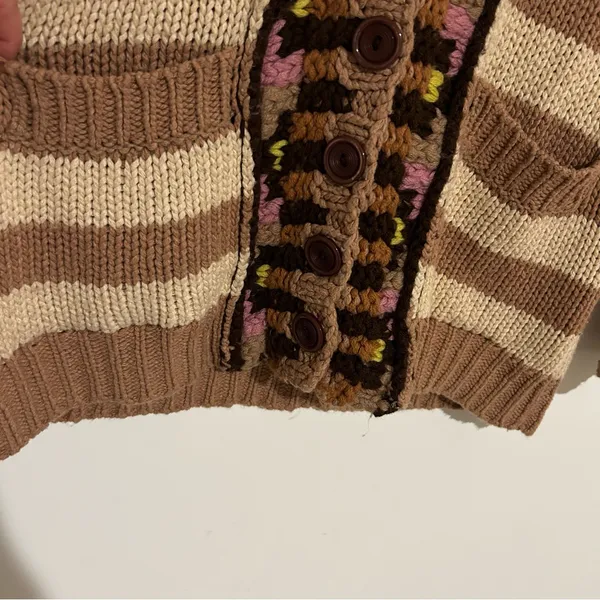 Anthropologie Sparrow Hopi Basket Button Front Cardigan Sweater Size Medium‎ - Image 3