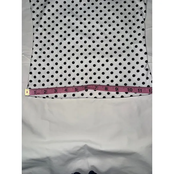 Halter Tank Top Set Solid Black‎ and White Polka Dot Square Neck 2 Pack Black Size XS - Image 9