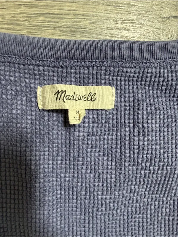 Madewell Purple and Tan Waffle Knit Scoop Neck Tank - Image 3