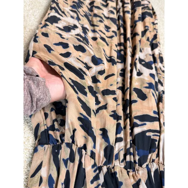Flawed Karina Grimaldi abstract animal Print culotte jumpsuit elastic waist‎ - Image 3