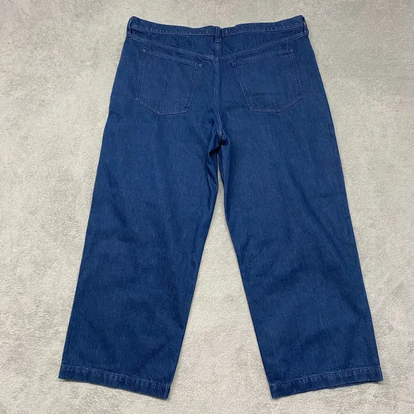 Abercrombie & Fitch Jeans Womens 34 Blue Wide Leg Mid Rise Baggy Streetwear 18 - Image 6
