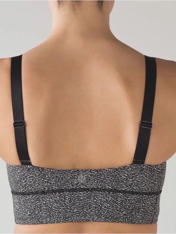 Lululemon Both Ways Bra Power Luxtreme Ripple Jacquard Black White W2AEWS - Image 6