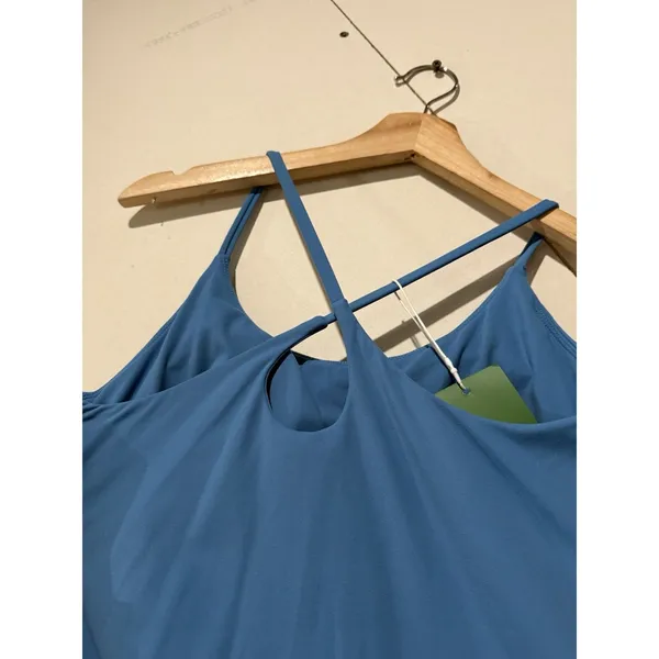 Halara SoftlyZero Plush Backless Active Dress Sz S Easy Peezy Edition Blue - Image 4
