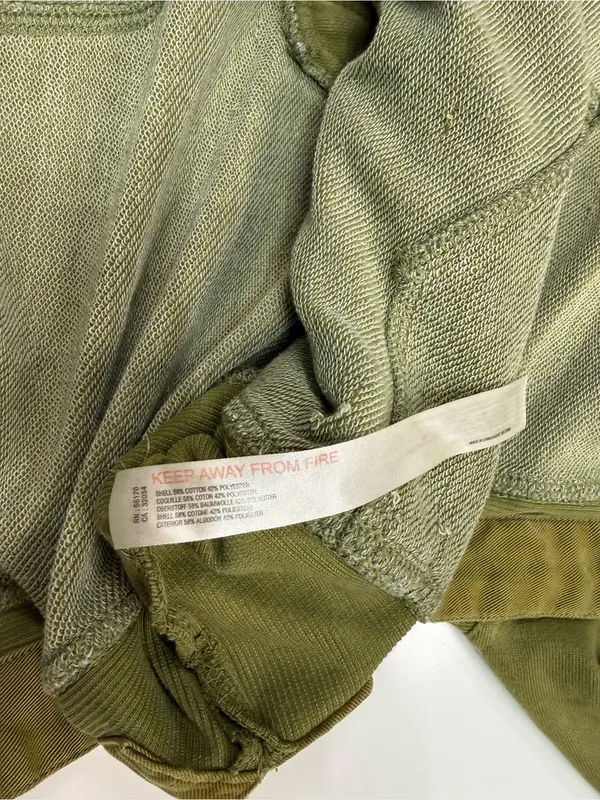 Anthropologie Olive Green V-Neck Long Sleeve Coverup with Front Pockets - Image 6
