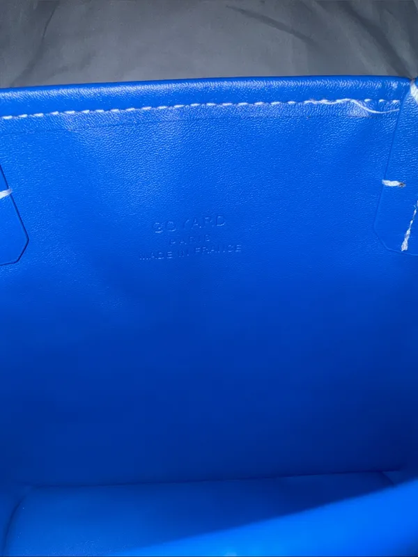 Royal Blue Mini reversible Anjou Tote with Matching Pouch - Image 3