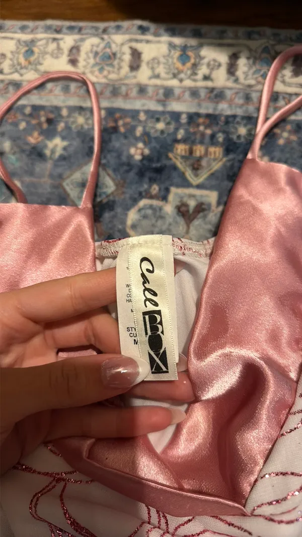 Vintage Y2K Tank Top Pink Size M - Image 4