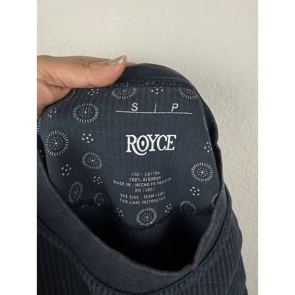Royce Comfy Corded Top Sweatshirt Women's Small Thumb Holes Black‎ Minimalist - Image 11