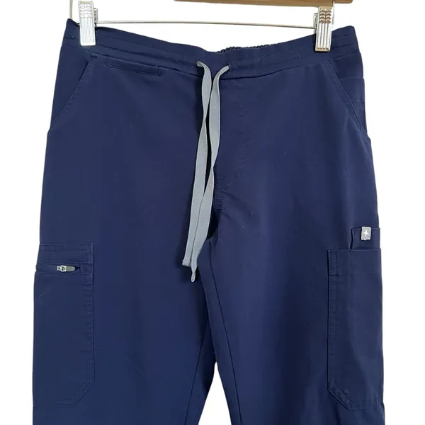 FIGS High Waisted Yola Skinny Cargo Pockets Women Size XS/P Blue PO 1356 - Image 5