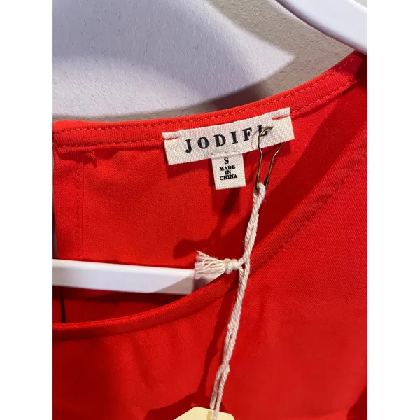 Jodifl Abby Shift Dress Women Size S Burnt Orange Puff Sleeve Mini‎ Boho Chic - Image 5