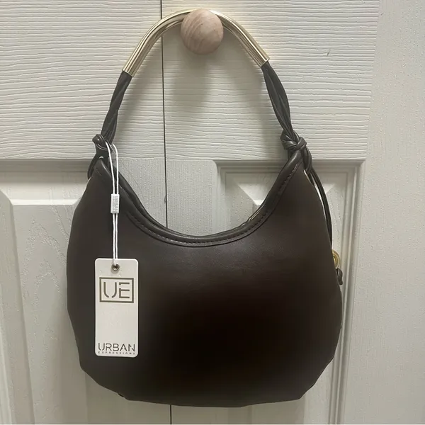 Urban Expressions Elegant Brown Woven Handbag - Image 3