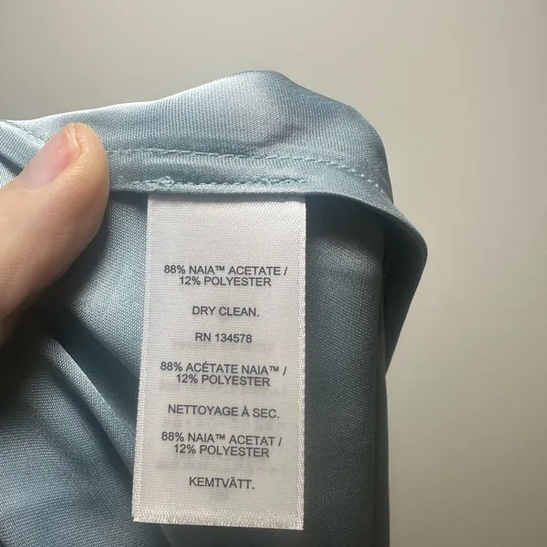 Vineyard Vines Blue Satin Midi Skirt Women’s L - Image 5