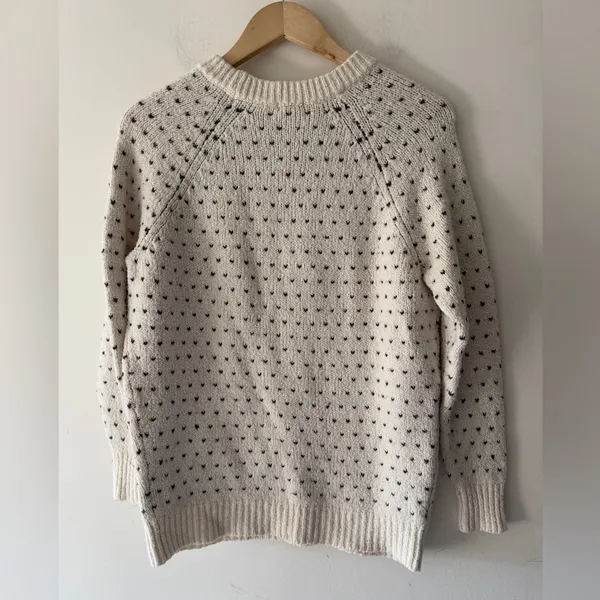 Aerie Heart Print Crewneck Cozy Sweater‎ - Image 3